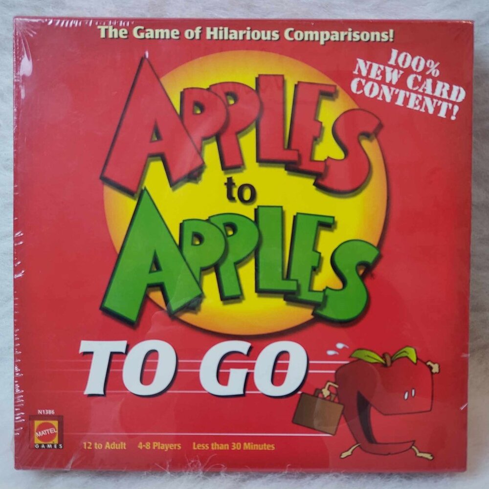 NEW & SEALED!! Apples to Apples To Go • Mattel Quick Play Card Game 4-8 Players